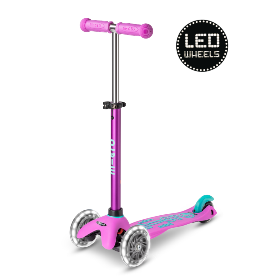 Mini Micro step Deluxe LED - 3-wiel kinderstep - Lavendel Limited edition