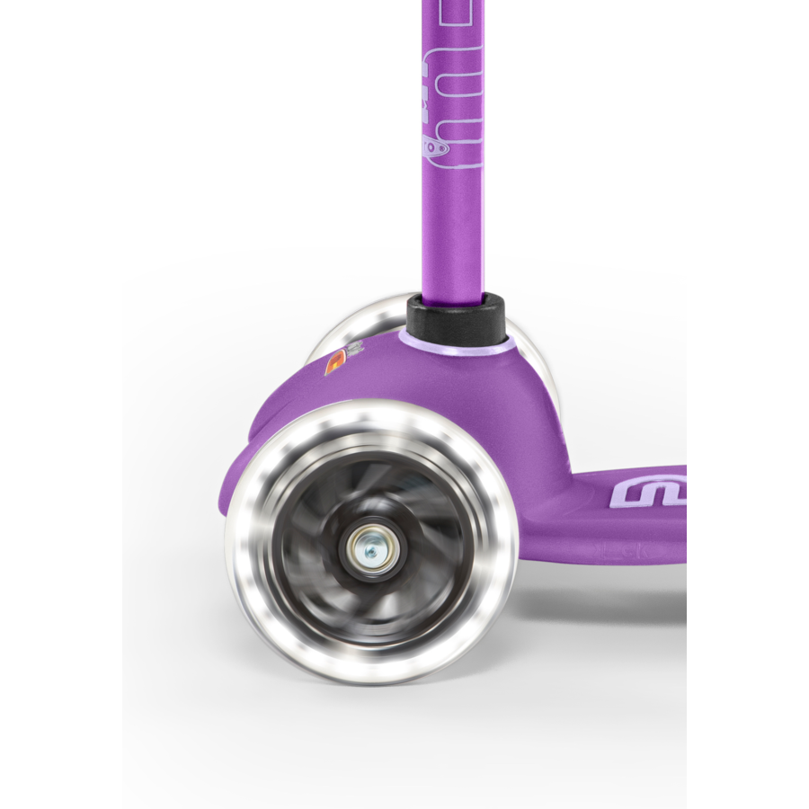 Mini Micro scooter Deluxe LED - 3-wheel children's scooter - Purple
