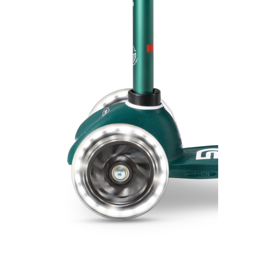 Mini Micro scooter Deluxe ECO LED - 3-wheel children's scooter - Green