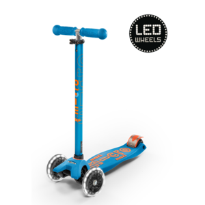 Micro Maxi Micro scooter Deluxe LED - 3-wheel children's scooter - Caribbean Blue