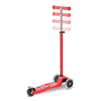 Maxi Micro scooter Deluxe LED - 3-wheel children's scooter - Red