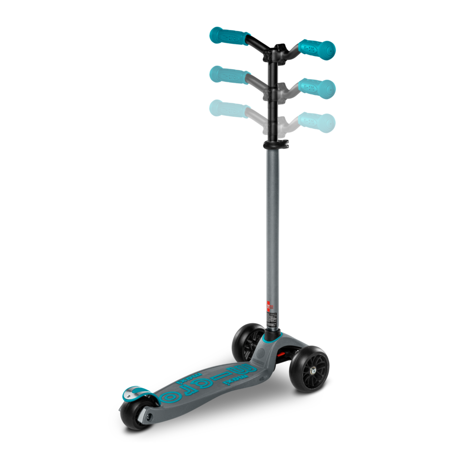 Maxi Micro step Deluxe Pro - 3-wiel kinderstep - Grijs/Aqua - combi deal