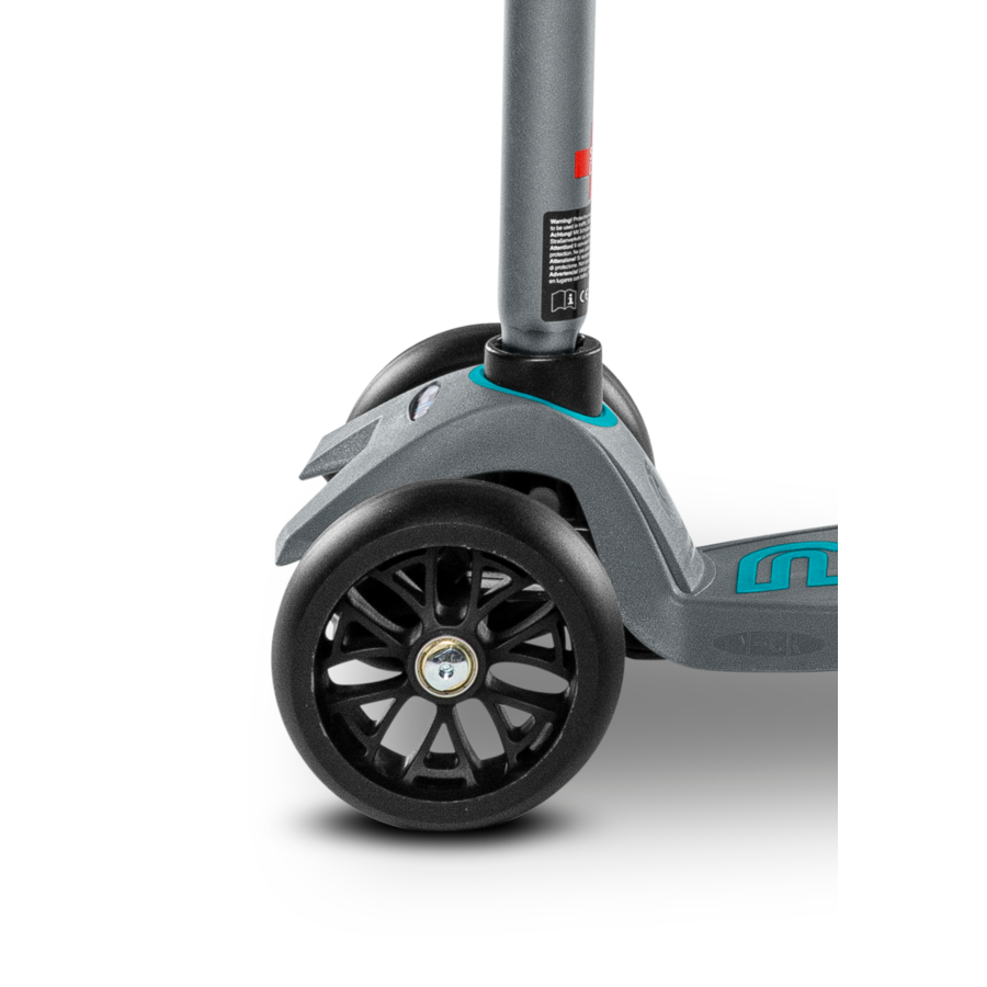 Maxi Micro step Deluxe Pro - 3-wiel kinderstep - Grijs/Aqua - combi deal