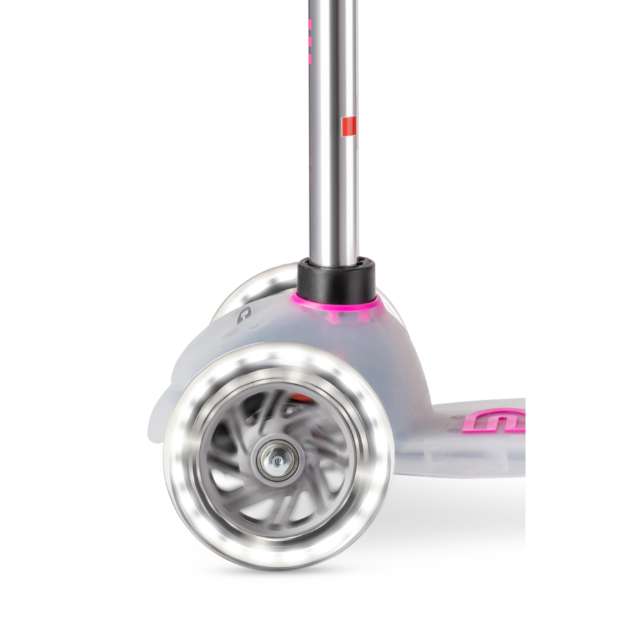 Mini Micro scooter Deluxe Flux LED - 3-wheel children's scooter - Neon Pink