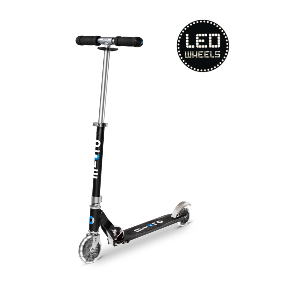 Micro Sprite LED - 2-wheel foldable scooter - Black
