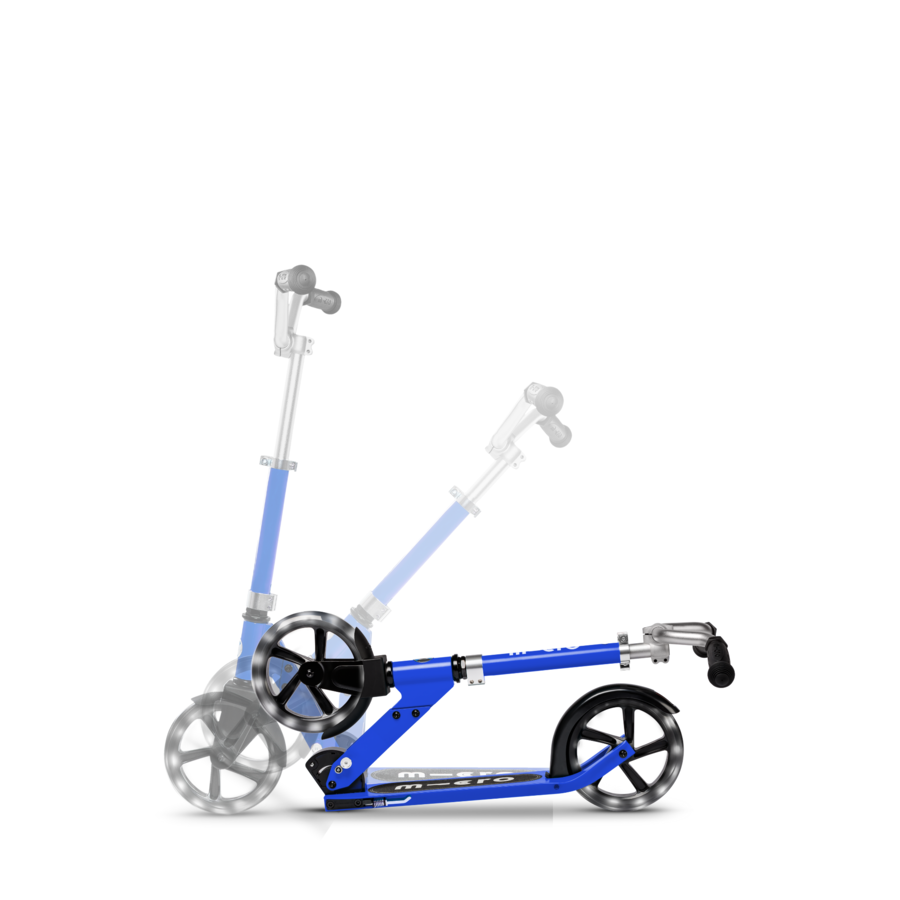 Micro Cruiser LED - 2-wiel vouwstep kind - 200mm wielen - Blauw