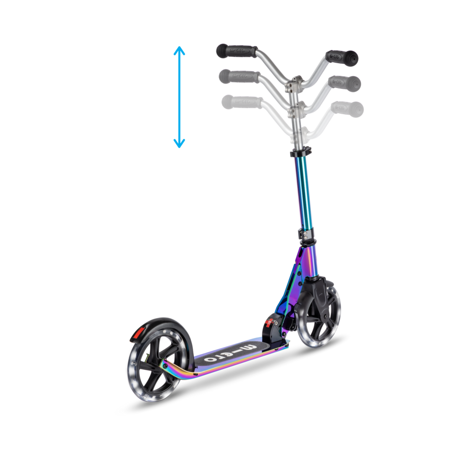 Micro Cruiser LED - 2-wheel foldable scooter kids - 200mm wheels - Neochrome