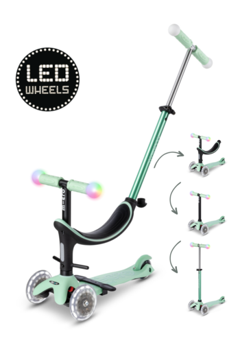 Micro Micro Mini2Grow scooter Deluxe Magic LED Mint