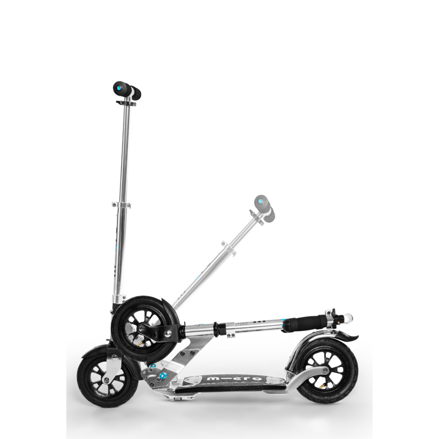 Micro Flex 200 Air - 2-wheel folding scooter - 200mm wheels - pneumatic tires - Silver