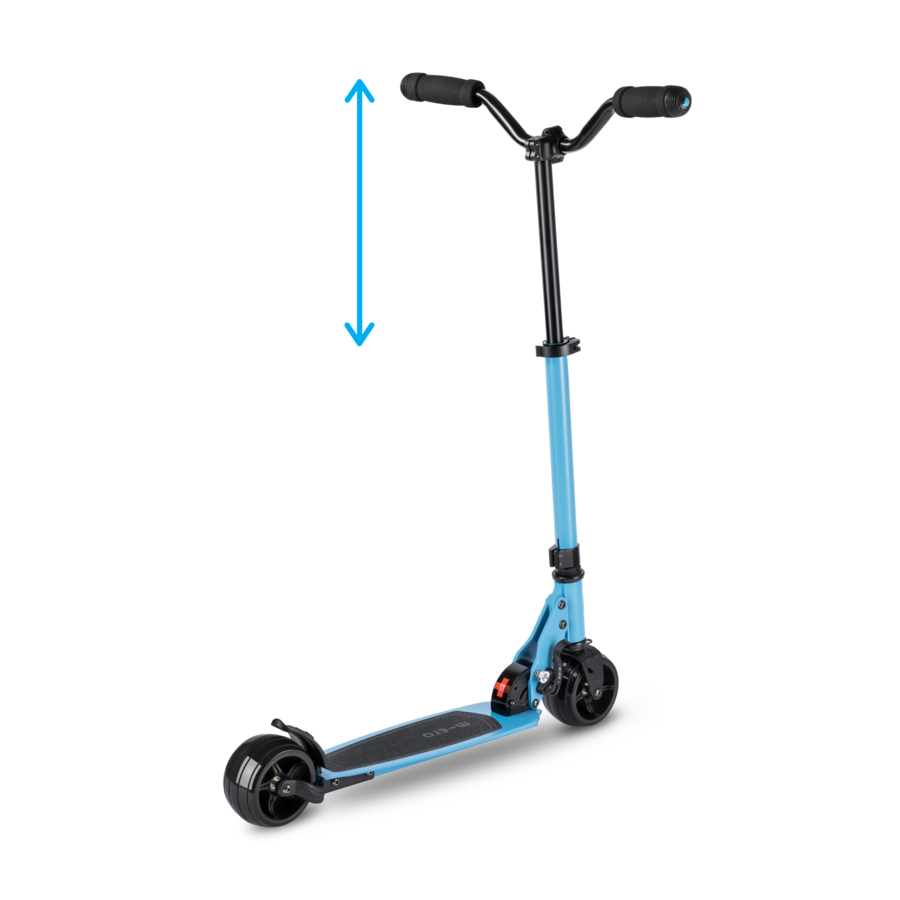 Micro Rocket Deluxe - 2-wheel folding scooter - fat wheels - Alaskan Blue