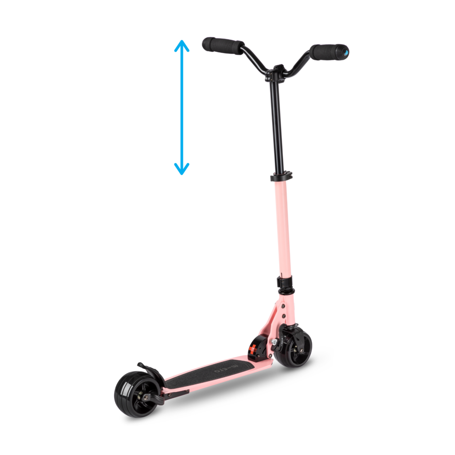Micro Rocket Deluxe - 2-wheel folding scooter - fat wheels - Rose Pink