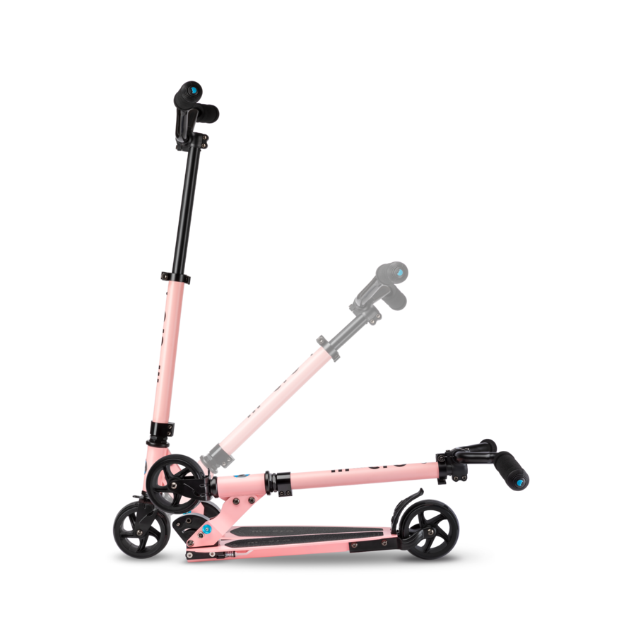 Micro Rocket Deluxe - 2-wheel folding scooter - fat wheels - Rose Pink