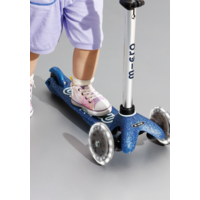 Mini Micro scooter Deluxe Galaxy Glitter LED - 3-wheel kids' scooter - Blue