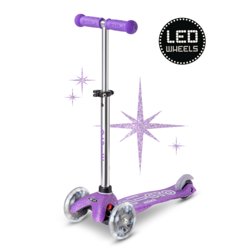 Micro Mini Micro scooter Glitter LED Purple