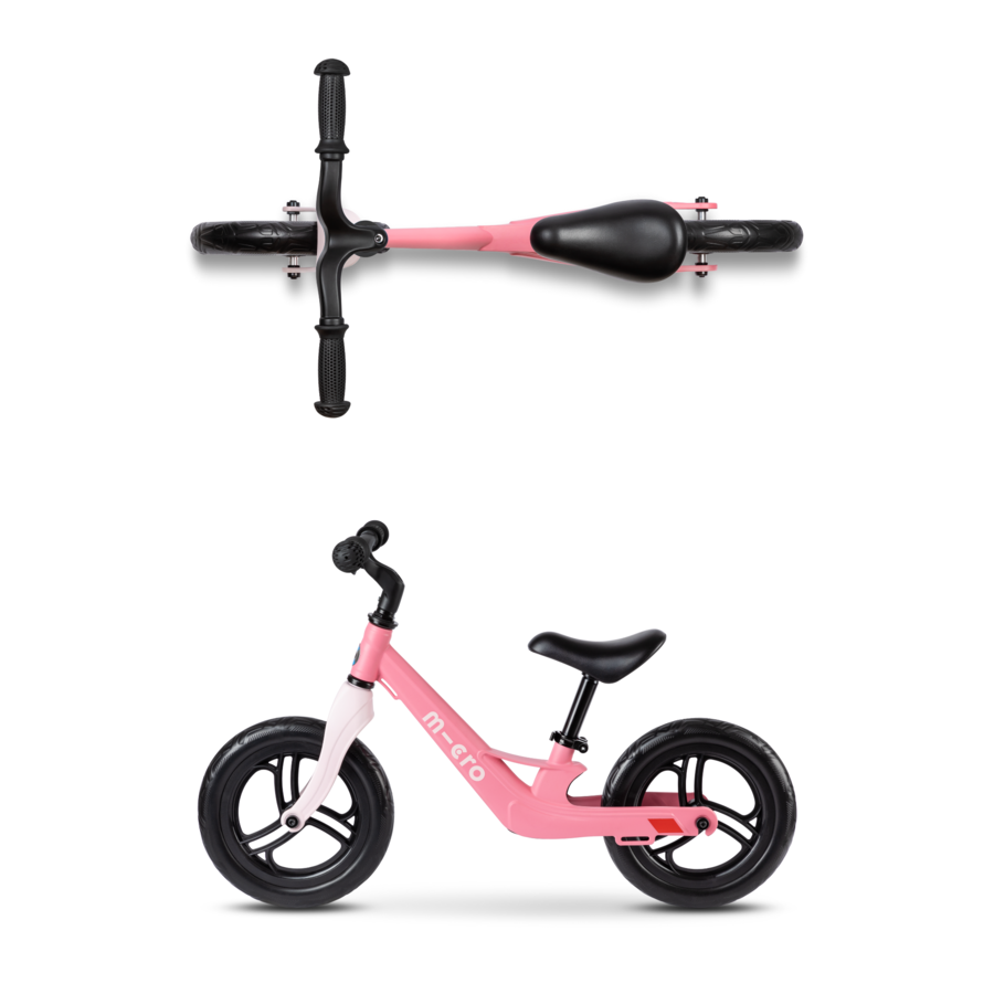 Micro loopfiets Lite - lichtgewicht loopfiets - verstelbaar zadel - magnesium frame - Flamingo Roze