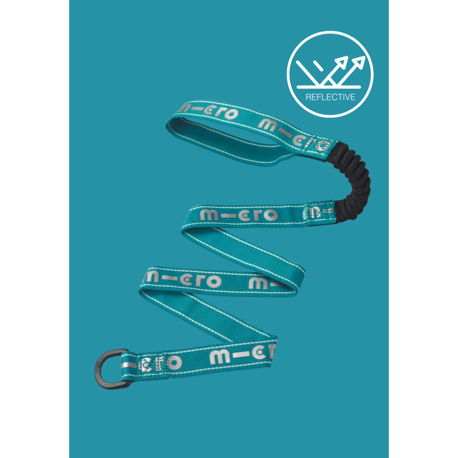 Micro Pull and Carry elastic strap - Machine washable - Aqua reflective