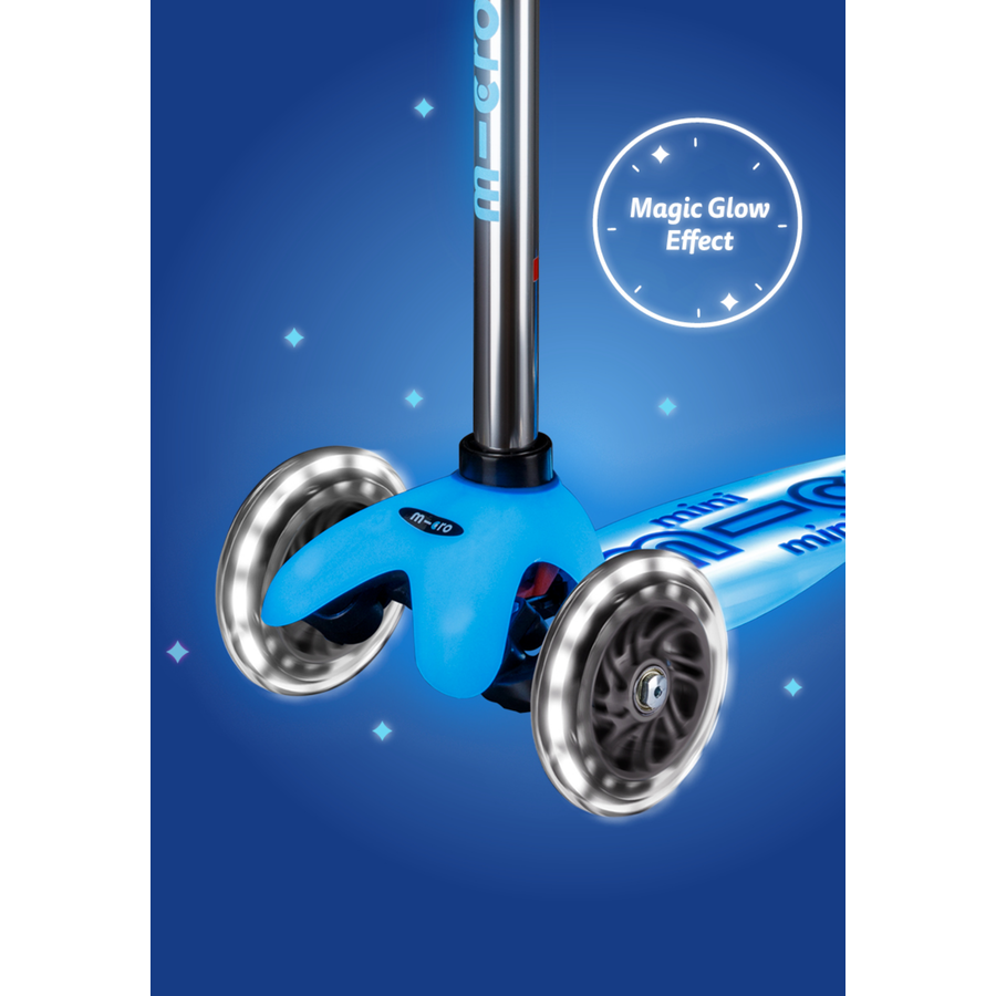Mini Micro step Deluxe Glow Plus LED - 3-wiel kinderstep - Arctic Blauw