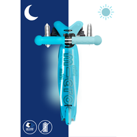 Mini Micro scooter Deluxe Glow Plus LED - 3-wheel children's scooter - Glacier Aqua