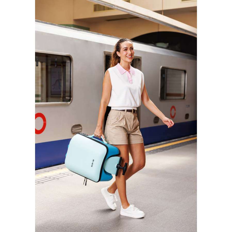 Micro Ride On Luggage Eazy Allrounder - trolleykoffer met ingebouwd kinderzitje - Blauw