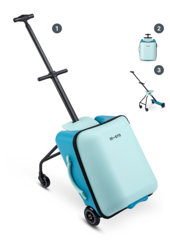 Micro Micro Ride On Luggage Eazy Allrounder Blauw