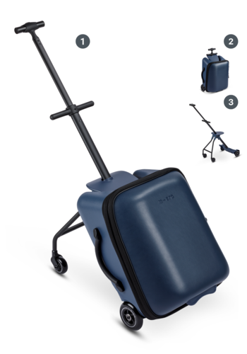 Micro Micro Ride On Luggage Eazy Weekender Donkerblauw