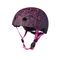 Micro PC Helmet Deluxe - children's helmet - washable fleece lining - great airflow - Mandala Pink/Purple