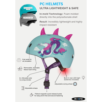 Micro PC Helmet Deluxe - children's helmet - washable fleece lining - great airflow - Mandala Pink/Purple