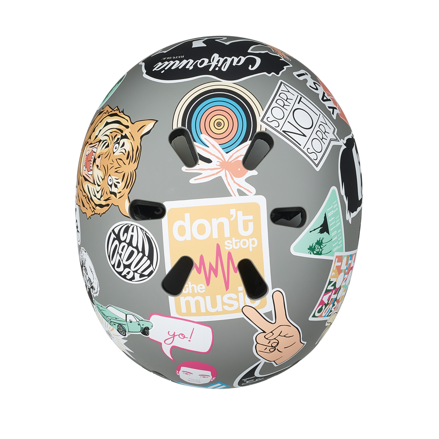 Micro ABS helm Deluxe - kinderhelm - wasbare fleece voering - goede luchtcirculatie - Sticker design