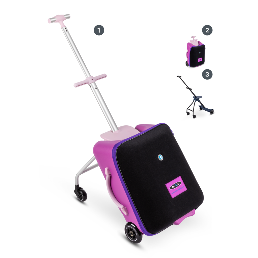 Micro Ride On Luggage Eazy - Child seat trolley suitcase - Violet