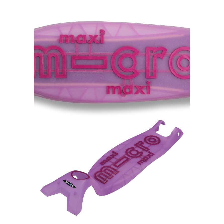 Maxi Micro Deluxe Glow plus Deck - Glow in the dark effect - fits any Maxi Micro with transparent wheels