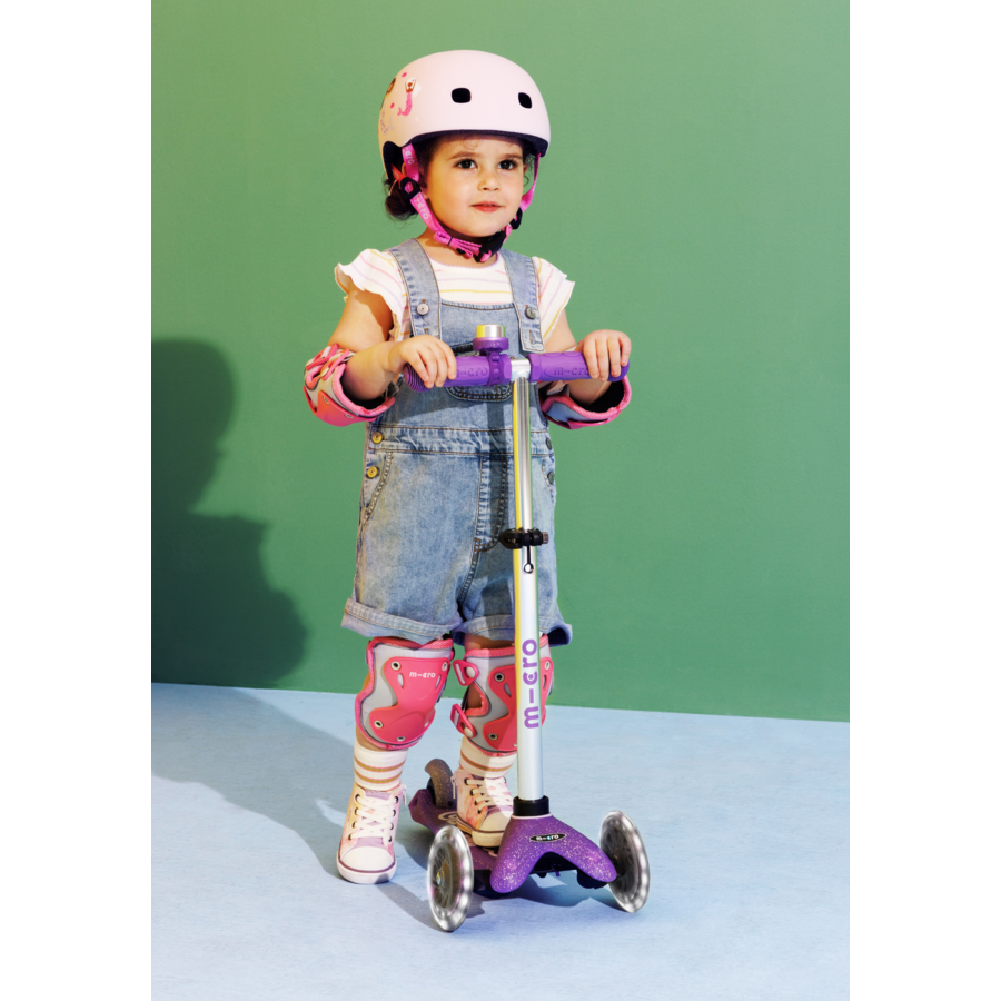 Micro Bell - suitable for all scooters and bikes - easy attachment - Glitter Purple