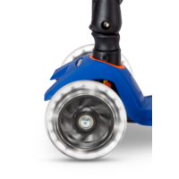 Maxi Micro scooter Deluxe foldable LED - 3-wheel children's scooter - Blue Orange Neon