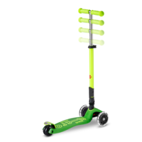 Maxi Micro step Deluxe inklapbaar LED - 3-wiel kinderstep - Geel Groen Neon