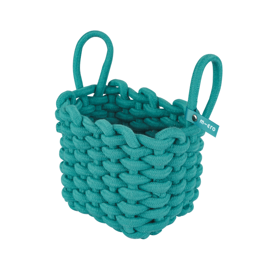 Micro scooter basket ECO - handmade - cotton - Green