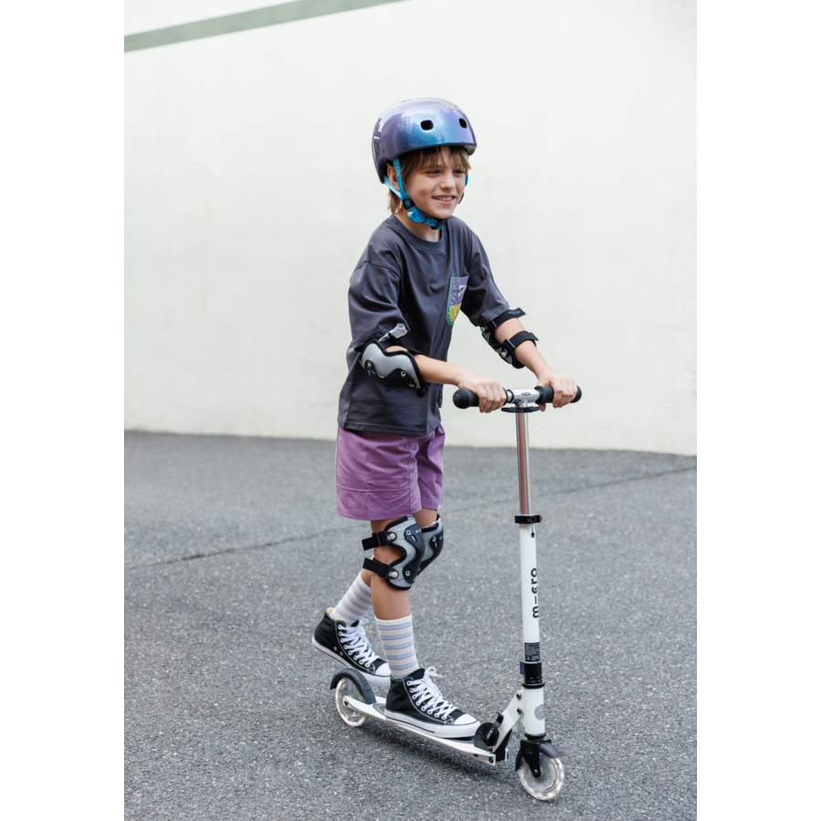 Micro reflecterende knie en elleboogbeschermers - waterbestendig - lichtgewicht - Zwart