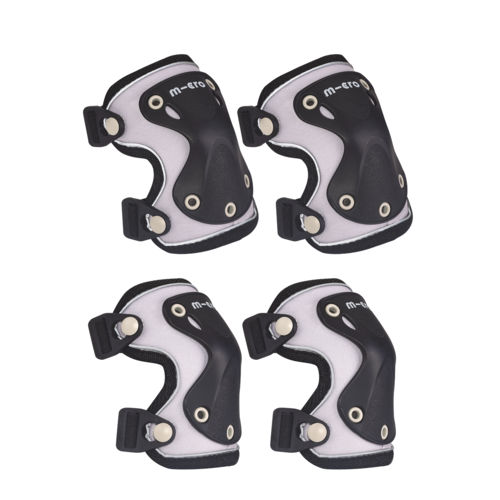 Micro Micro Reflective Knee & Elbow Pads Black