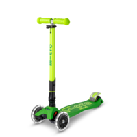 Maxi Micro step Deluxe inklapbaar LED - 3-wiel kinderstep - Geel Groen Neon