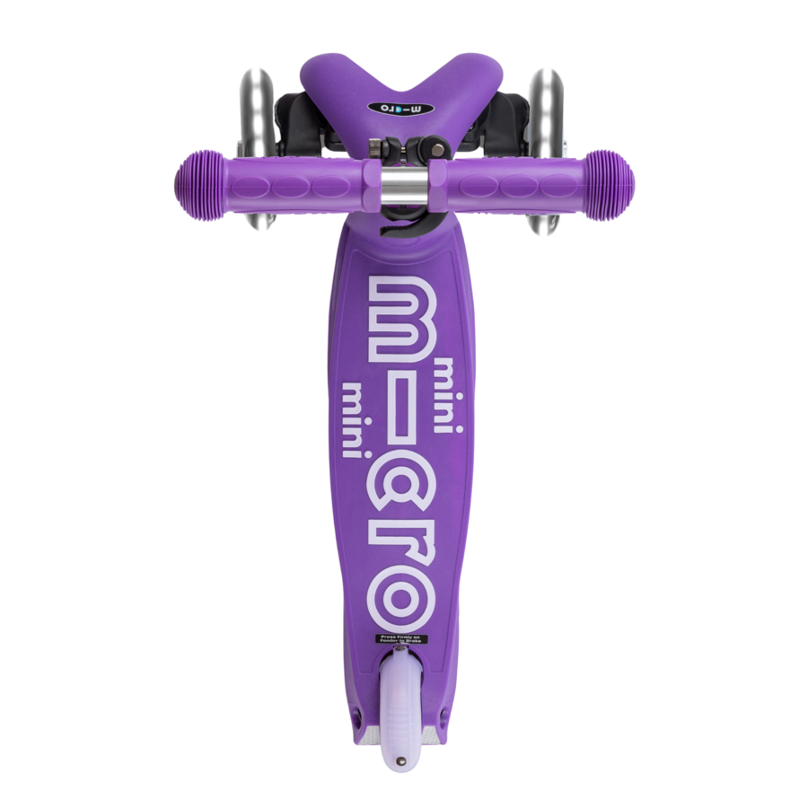 Mini Micro scooter Deluxe foldable LED - 3-wheel children's scooter - Purple