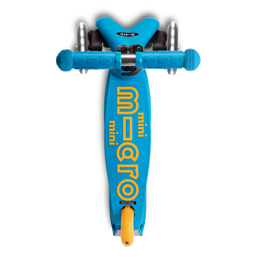 Mini Micro scooter Deluxe foldable LED - 3-wheel children's scooter - Ocean Blue