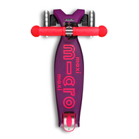 Maxi Micro scooter Deluxe LED - 3-wheel children's scooter - Purple Pink neon