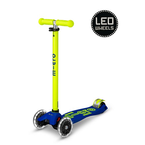 Micro Maxi Micro scooter Deluxe LED blue yellow neon