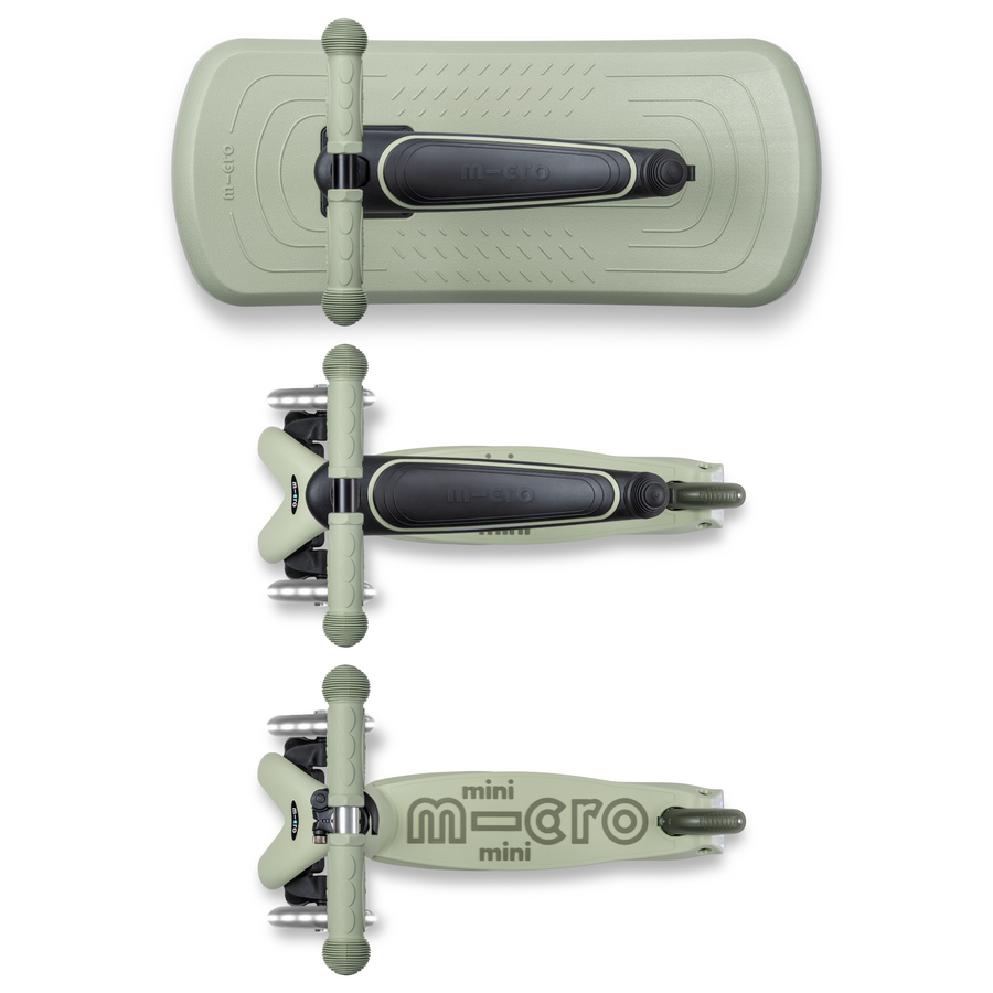 Mini Micro 6in1 scooter Rock & Go LED - multifunctional: rocker - ride-on - scooter - Olive green