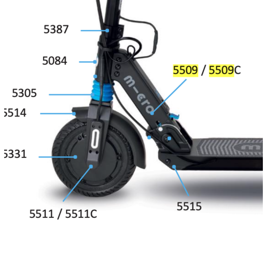 Voorvork ophanging Merlin (5509)