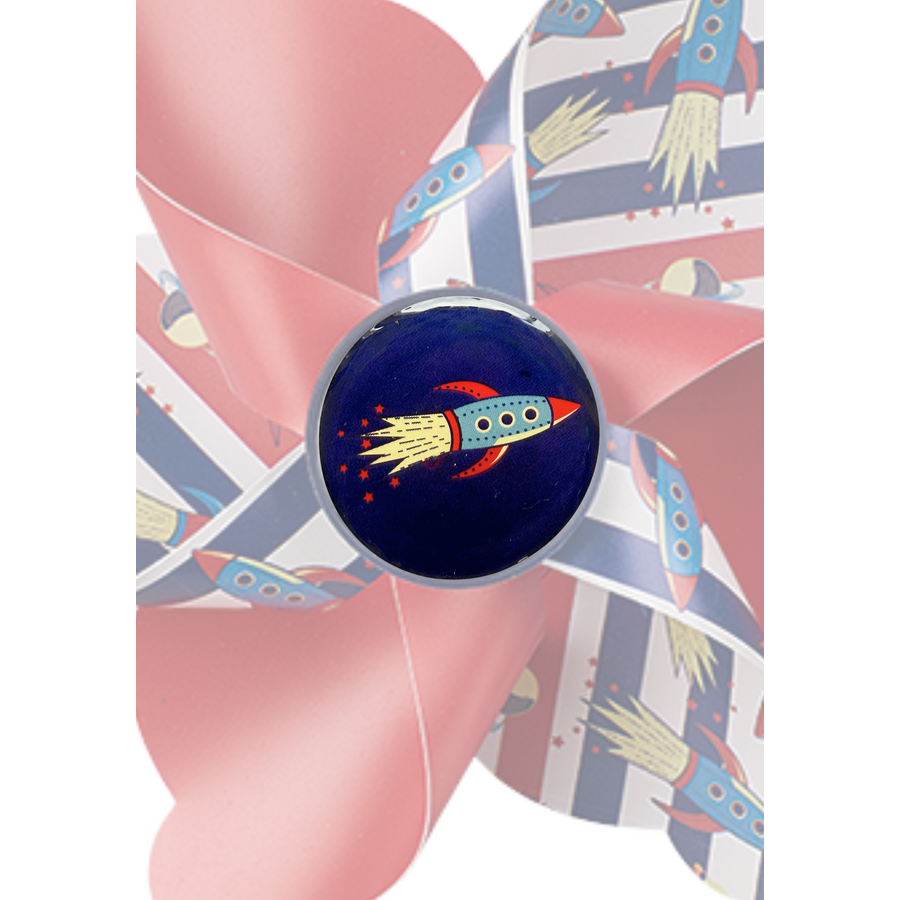 Sticker voor Micro windmolen - Raket