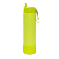 MontiiCo thermo Drinkfles Sipper - 700 ml - RVS - met draagriem, RVS rietje en bumper - Fusion range