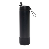 MontiiCo Thermo Drink Bottle Sipper – 700 ml – Stainless Steel – with carry strap, stainless steel straw and bumper – Fusion range