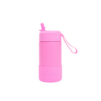 MontiiCo thermo Drinkfles Sipper - 350 ml - RVS - met draagriem, RVS rietje en bumper - Fusion range