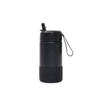 MontiiCo thermo Drinkfles Sipper - 350 ml - RVS - met draagriem, RVS rietje en bumper - Fusion range