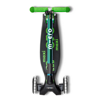 Maxi Micro scooter Deluxe foldable LED - 3-wheel children's scooter - Neochrome Green
