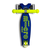 Maxi Micro step Deluxe inklapbaar LED - 3-wiel kinderstep - Blauw Geel Neon
